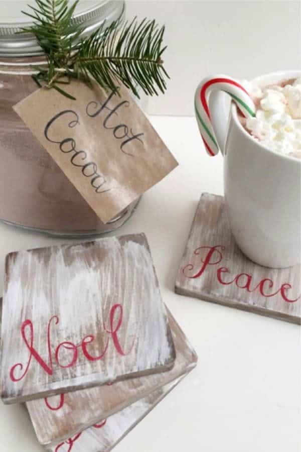 DIY Rustic Wood Coasters