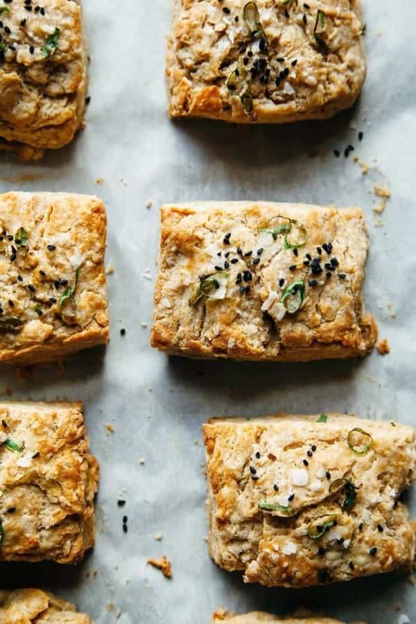 VEGAN BISCUITS WITH MISO & GREEN ONIONS