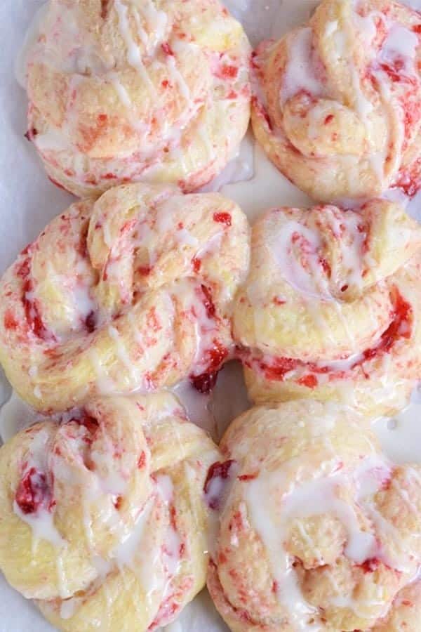 Overnight Strawberry Cream Cheese Sweet Rolls