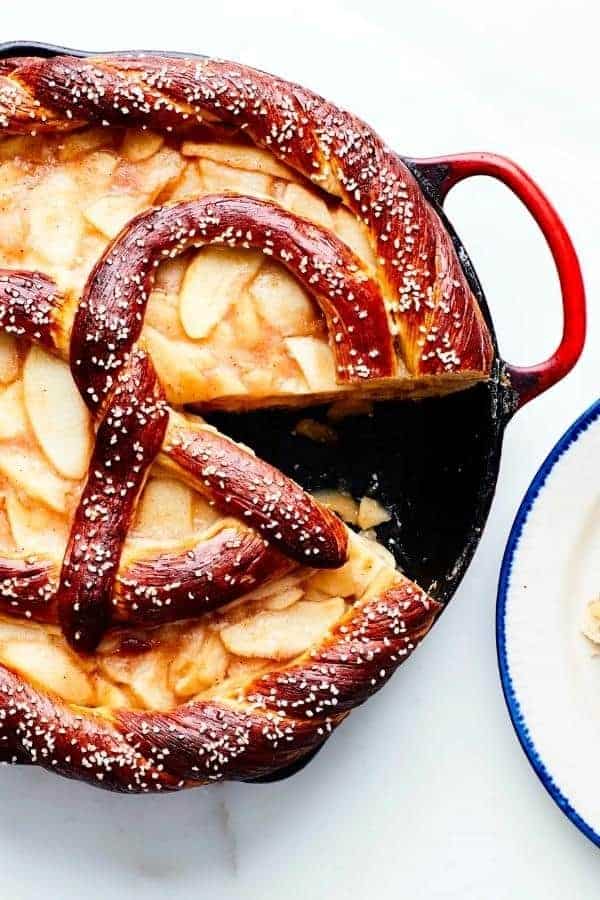 SALTED APPLE PRETZEL PIE