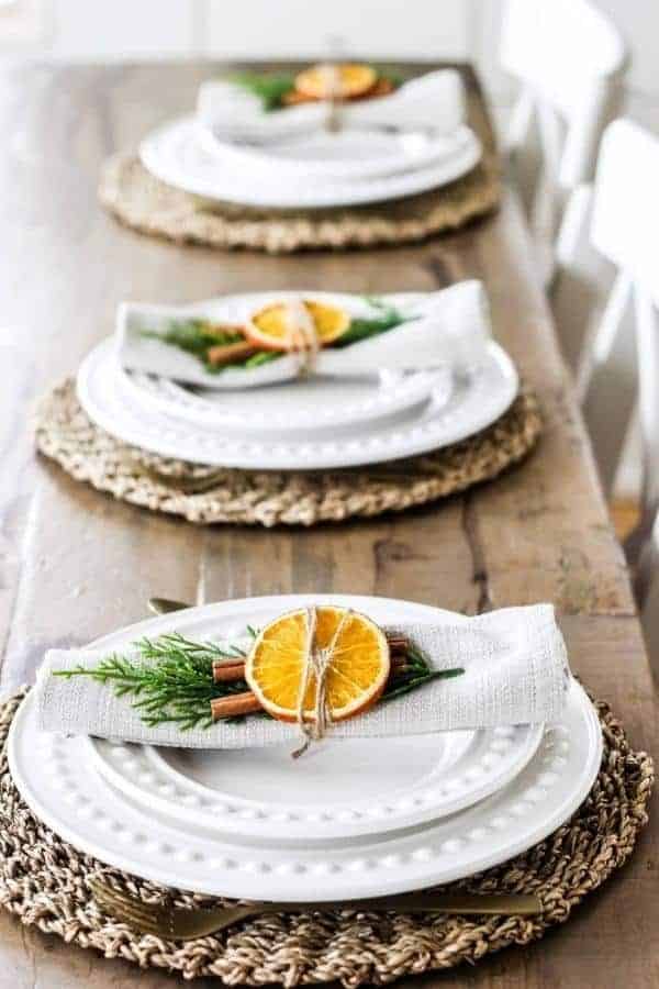 DIY ORANGE & CINNAMON STICK NAPKIN RINGS