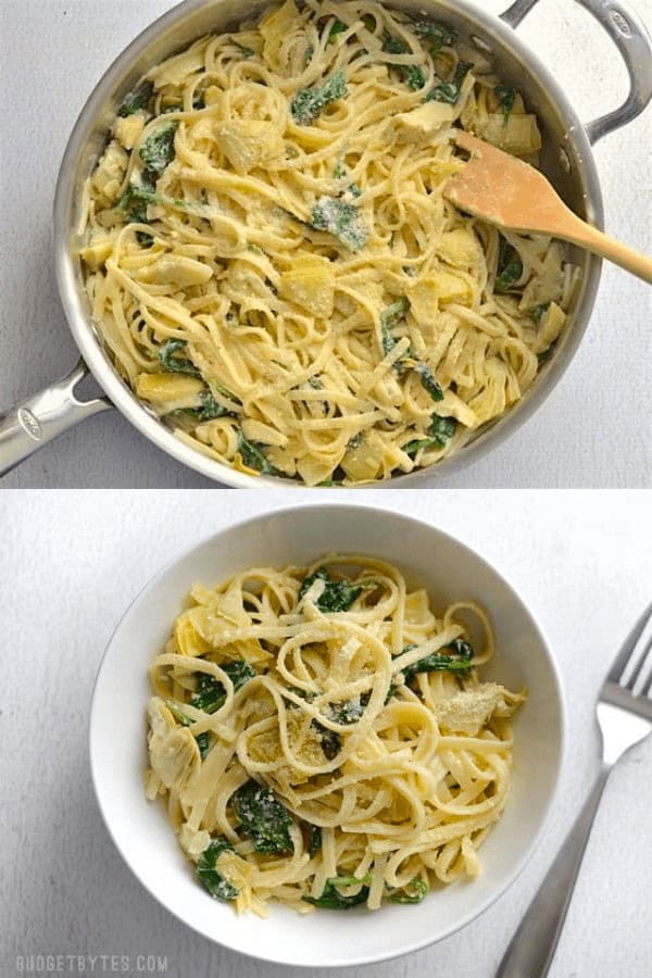 Creamy Spinach Artichoke Pasta