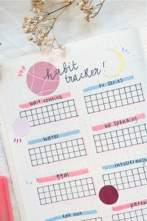 Pink & Blue Habit Tracker