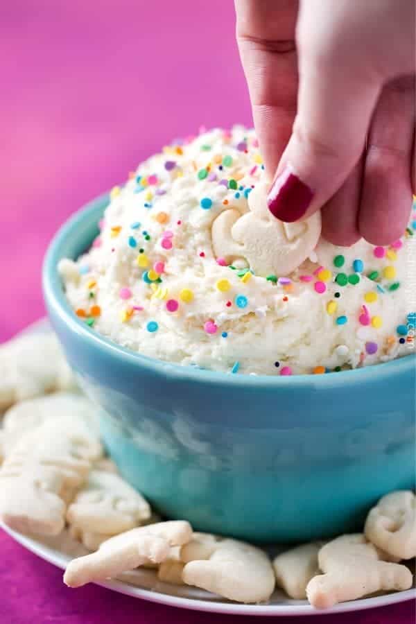 Four Ingredient Funfetti Cake Batter Dip