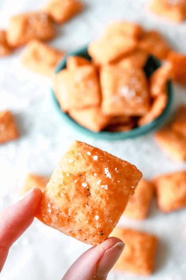 Cheesy Almond Flour Crackers