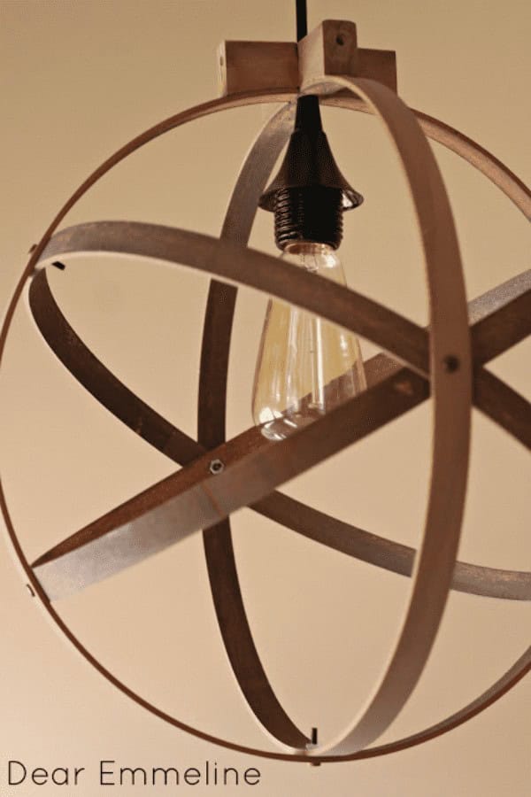 Embroidery Hoop Pendant Lamp