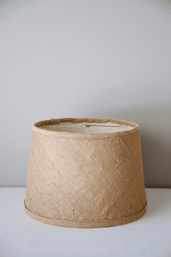 Upcycled Burlap Lampshade