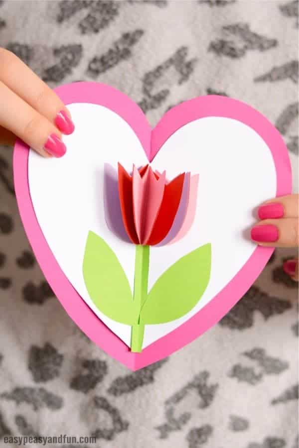 Tulip in a Heart Card