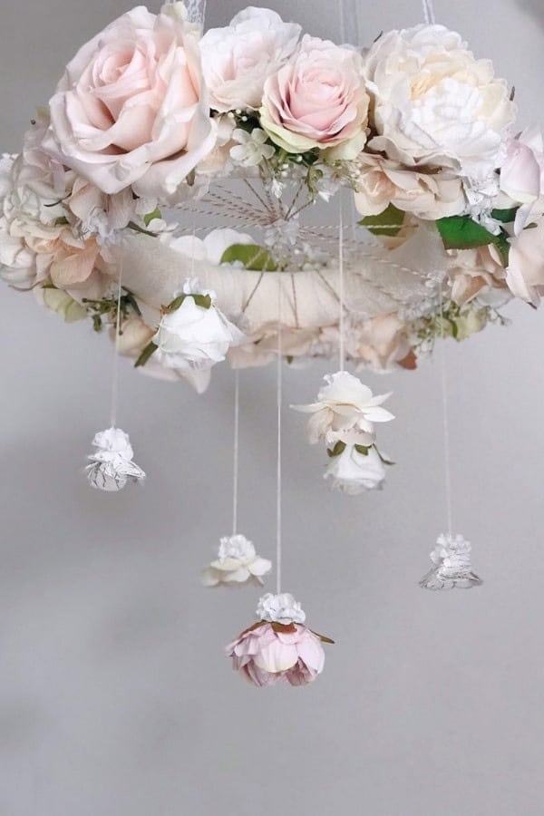 BLUSH FLORAL CHANDELIER