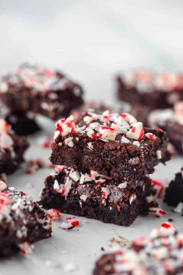 GLUTEN-FREE CHOCOLATE PEPPERMINT BROWNIES