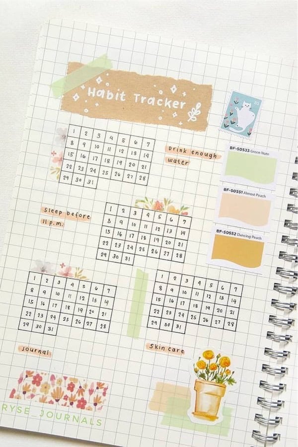 Craft Paper Habit Tracker