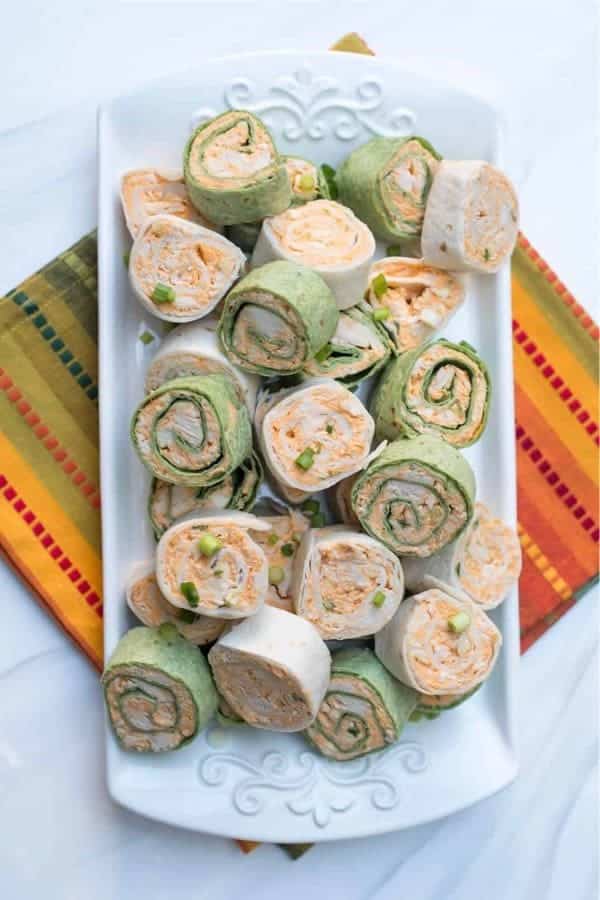 Buffalo Chicken Tortilla Pinwheels