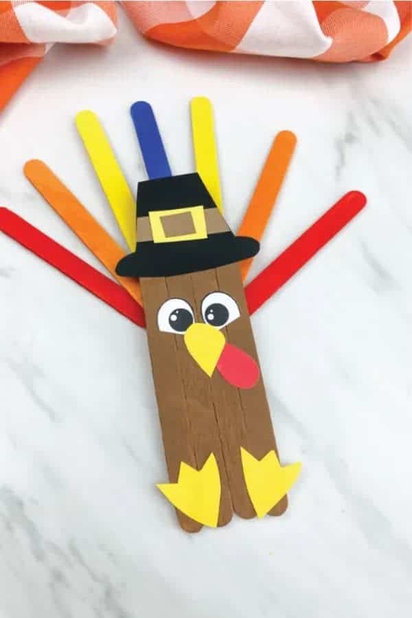 Turkey Popsicle Stick Craft For Kids