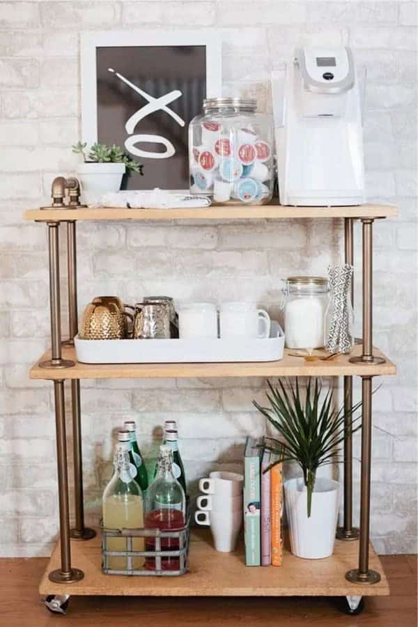 DIY Coffee Bar Cart