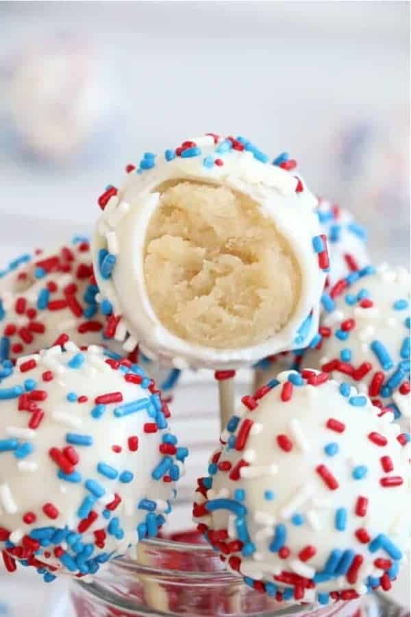 Red White and Blue Cake Pops