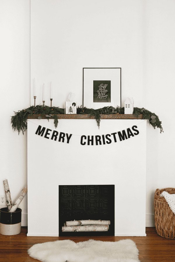 Merry Christmas Sign Garland