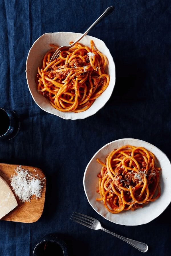 Bucatini Pasta with Pork Ragu