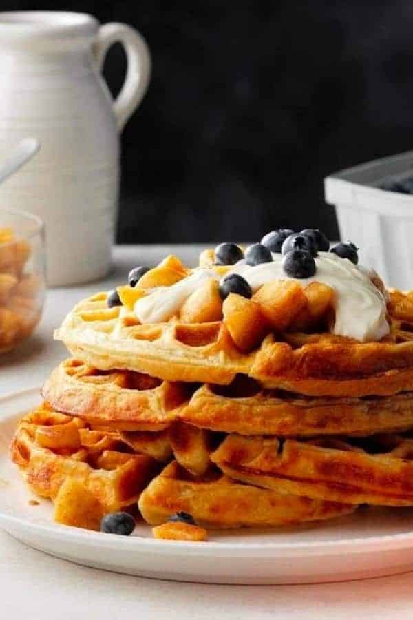 APPLE PIE RICOTTA WAFFLES