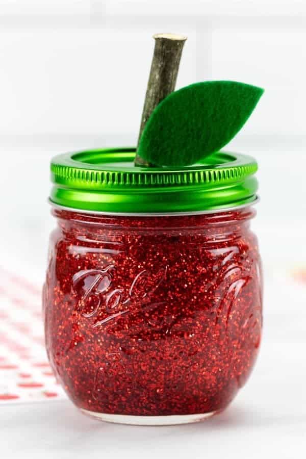 Apple Glitter Jars