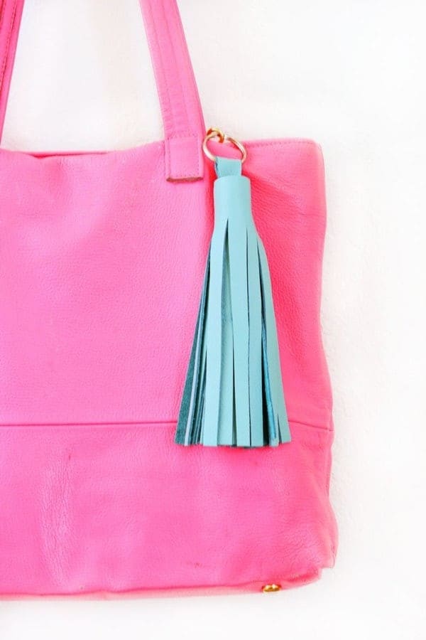 DIY Leather Tassel Keychain