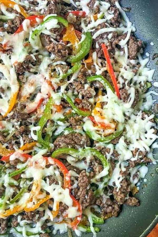 LOW CARB PHILLY CHEESESTEAK SKILLET