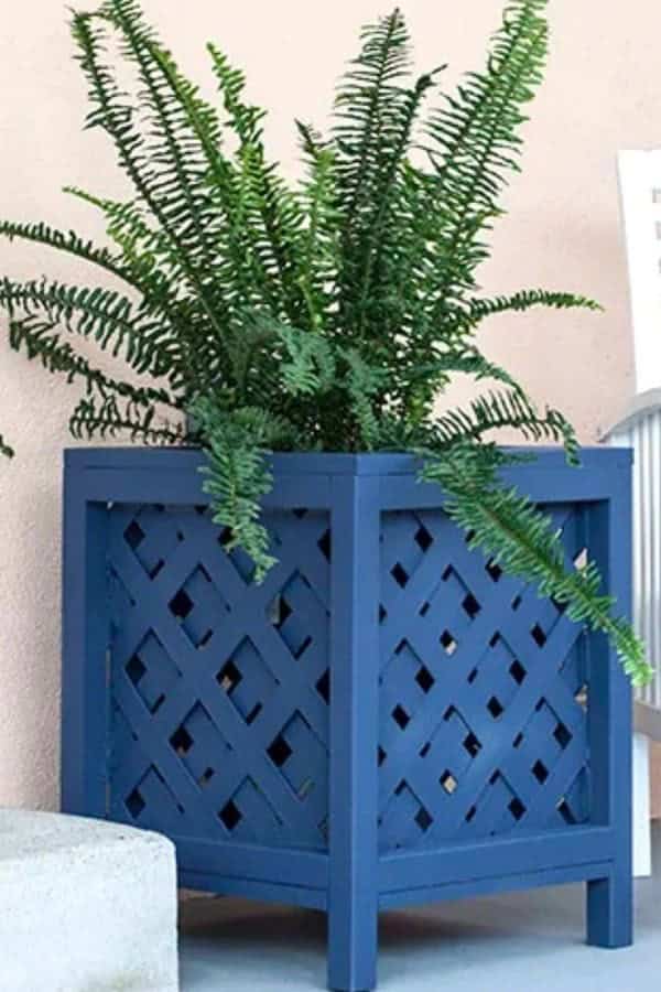 DIY Lattice Planter Box