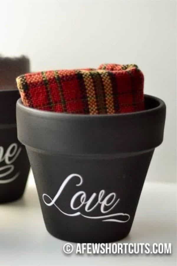 Chalkboard Flower Pot Decor