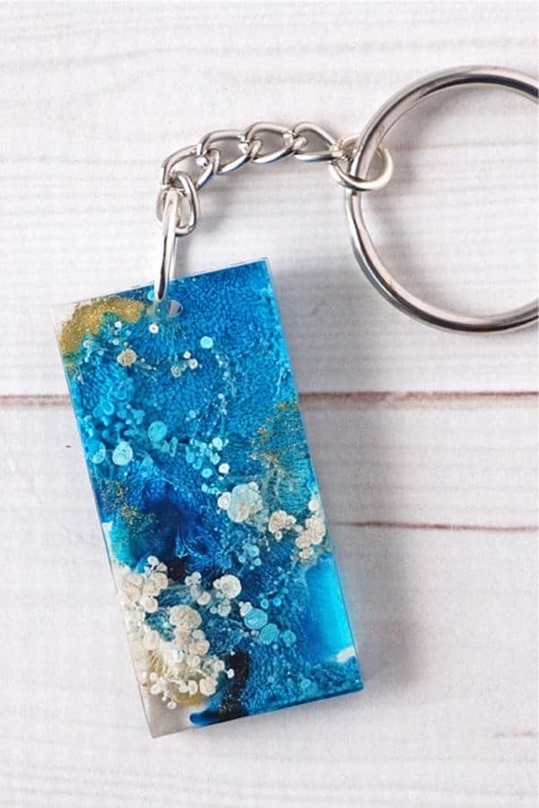 DIY Alcohol Ink Resin Keychains