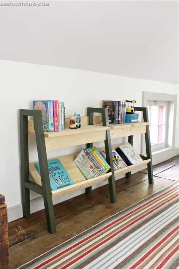 DIY Midcentury Modern Bookshelf