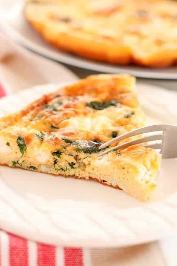 SPINACH AND GOAT CHEESE FRITTATA