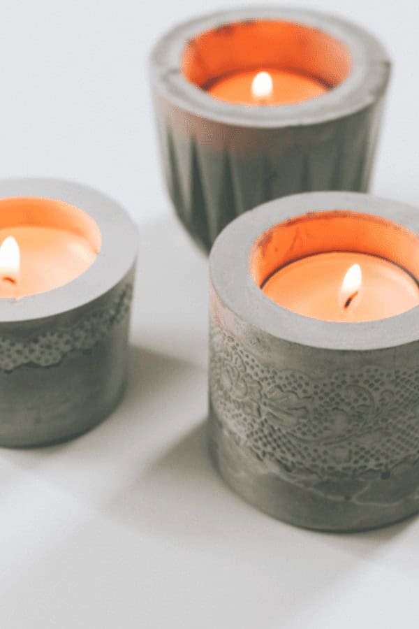 Laced Cement Votive