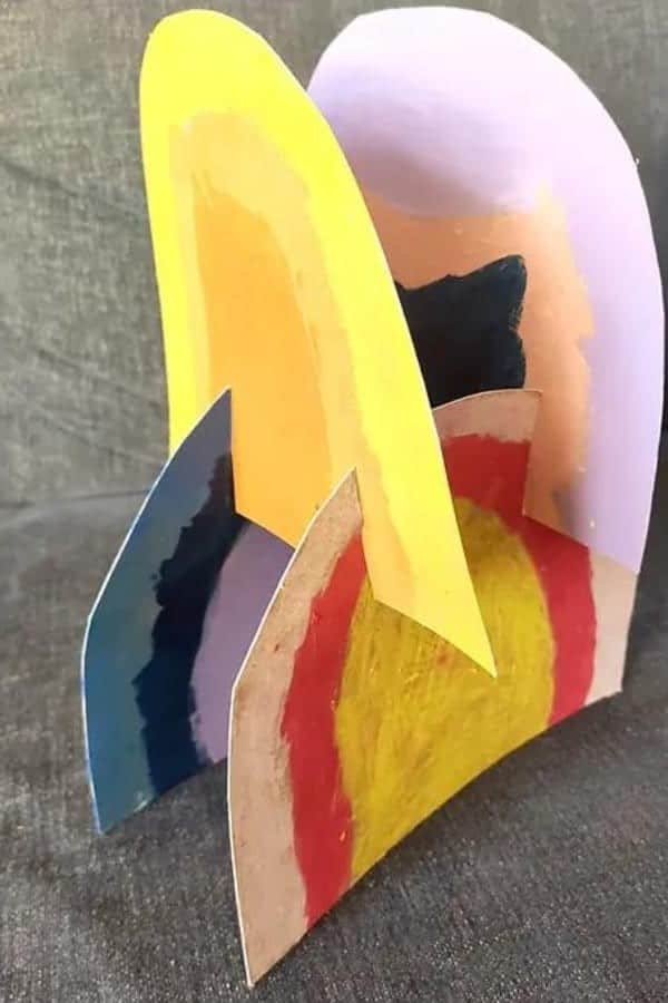 3D RAINBOW CARDBOARD SCULPTURE