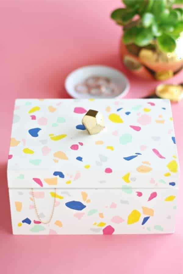 DIY Faux Terrazzo Jewelry Box