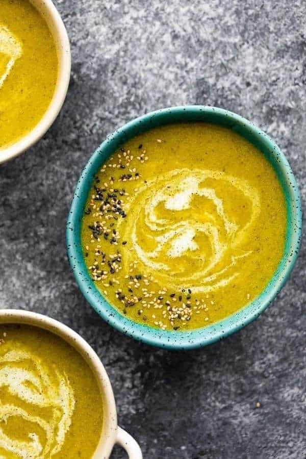 CROCKPOT BROCCOLI TURMERIC SOUP