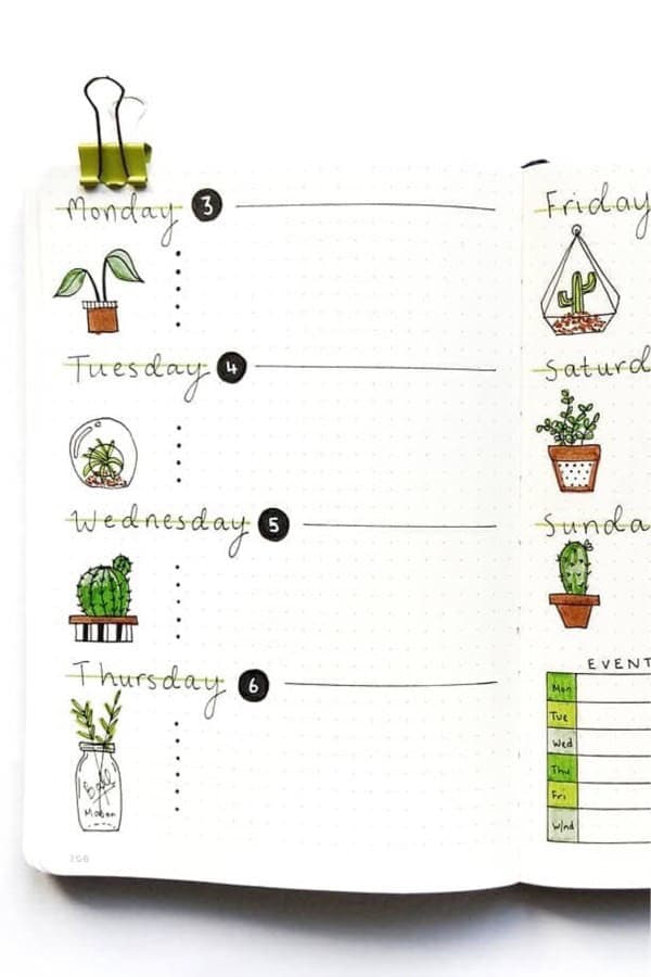 Terrarium Weekly Spread