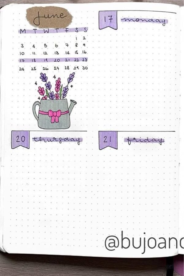 Purple Lavender Bujo Theme