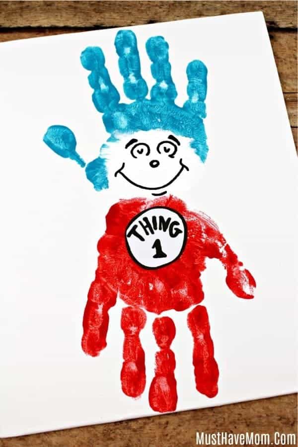 Dr Seuss Handprint Painting Craft