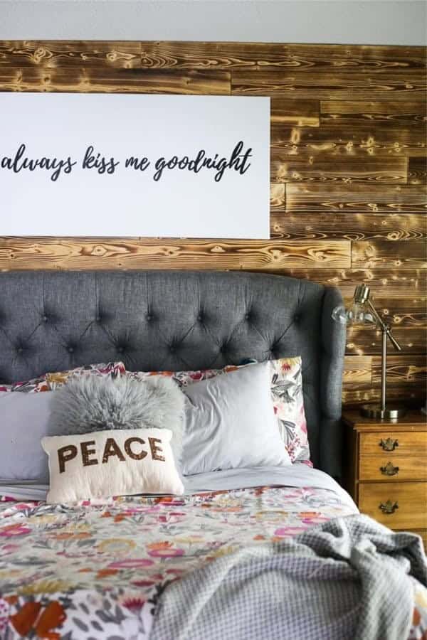 DIY Bedroom Wood Wall