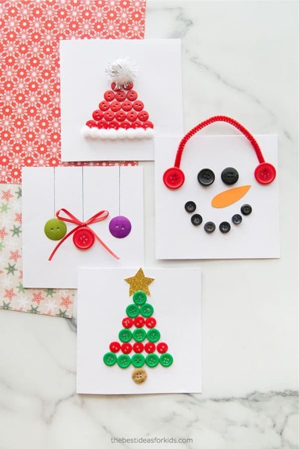 Christmas Button Cards