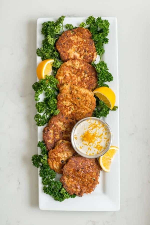 KETO TUNA CAKES WITH LEMON DIP