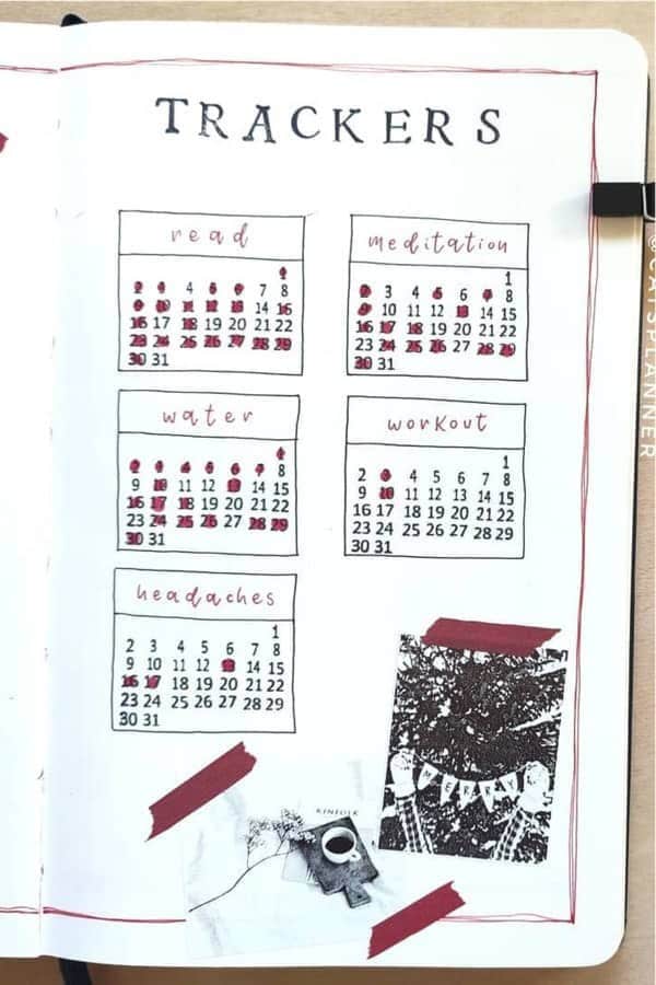 Red Themed Habit Tracker