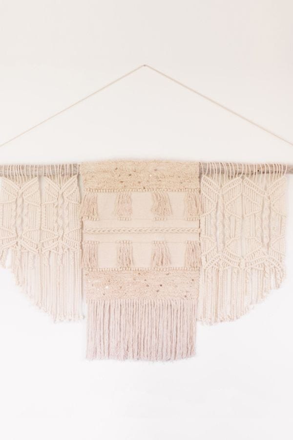 MODERN DRIFTWOOD MACRAME WALL HANGING