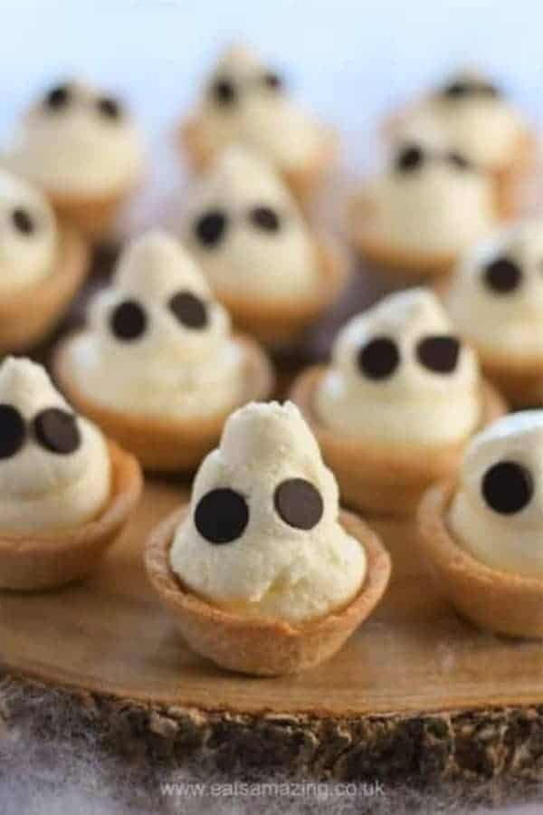 Ghostly Mini Cheesecake Bites Recipe