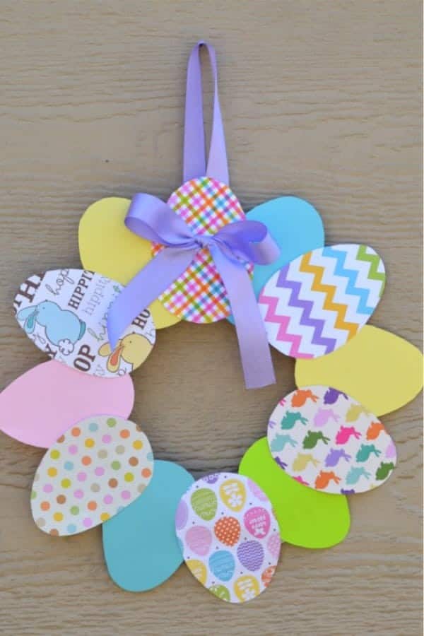 Easy Paper Easter Wreath