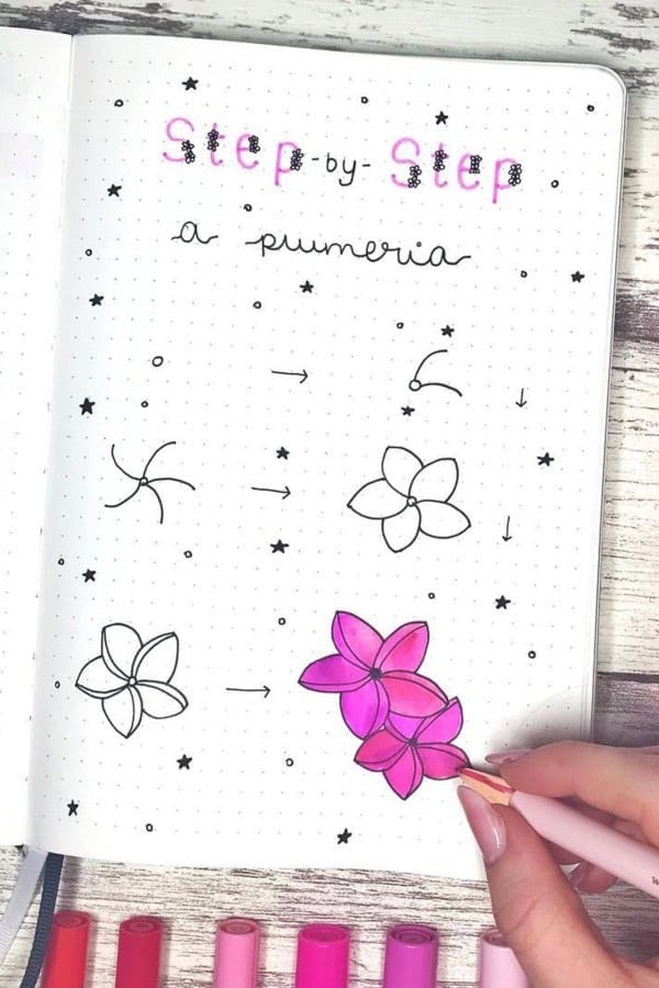 Step By Step Flower doodles