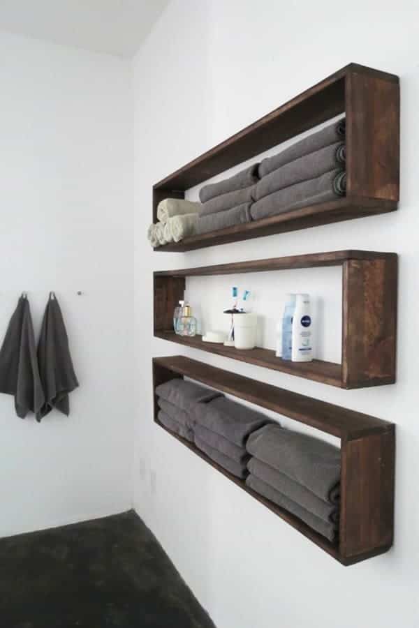 DIY Floating Box Shelves