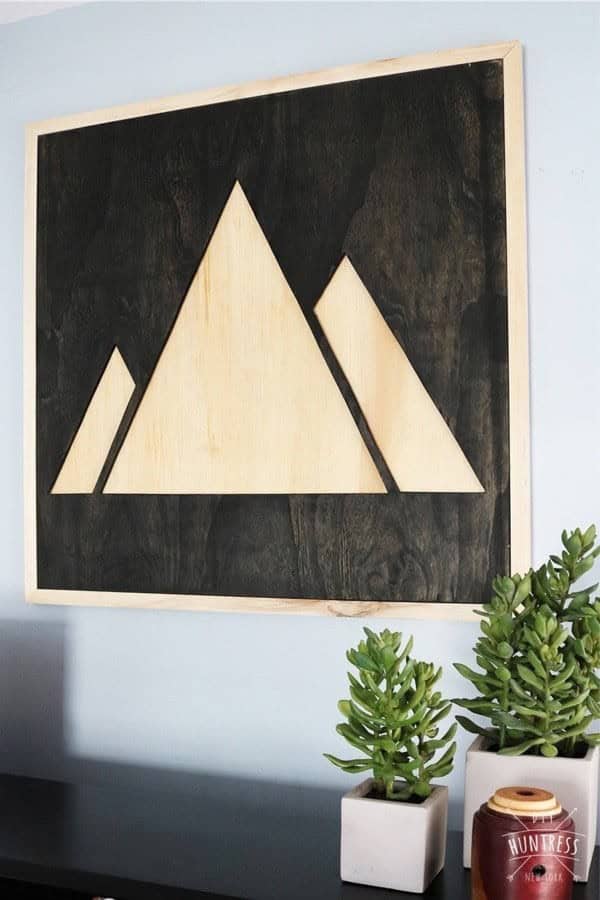 DIY Plywood Mountain Wood Art