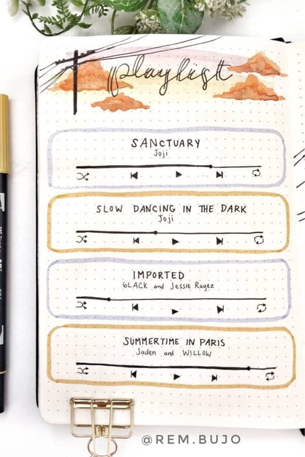 Orange Playlist Tracking Spread