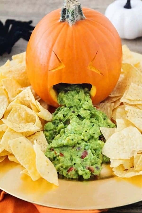 Throwing Up Pumpkin Guacamole