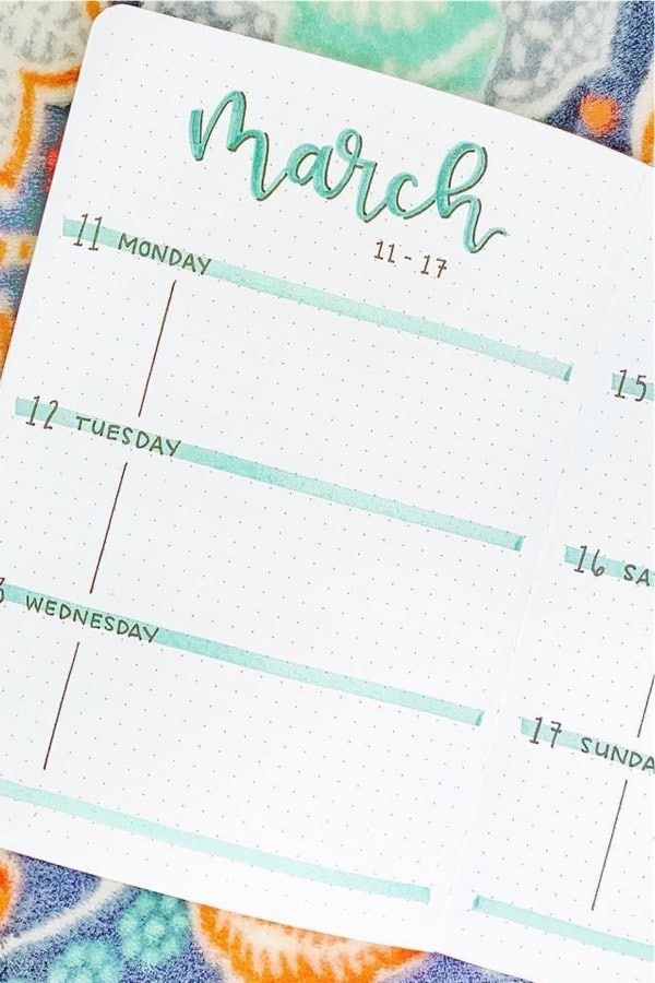 Pastel Green Weekly Spread